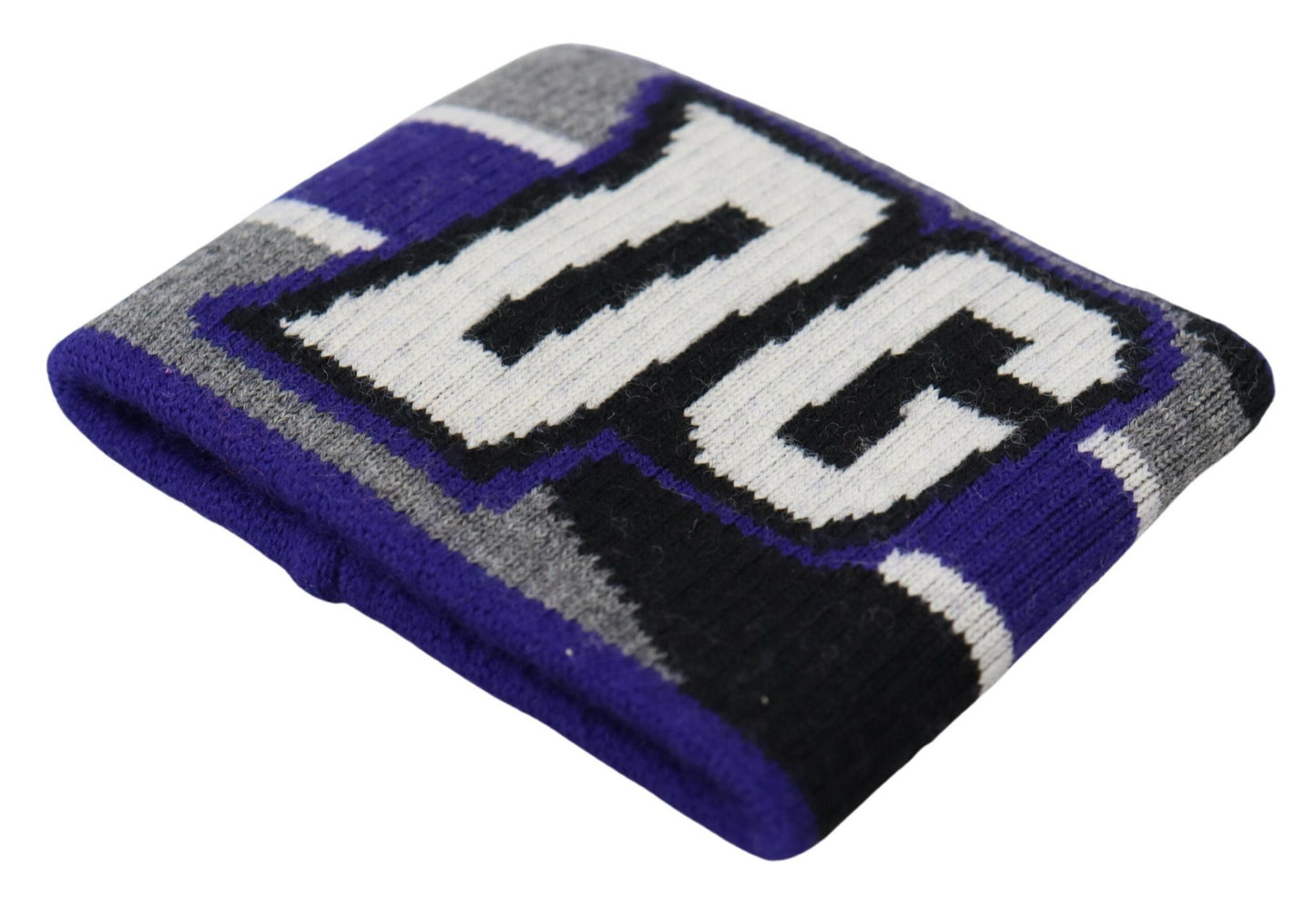 Muñequera de lana morada real
