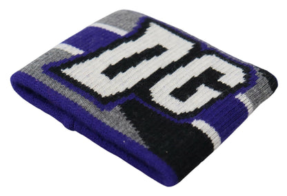 Muñequera de lana morada real