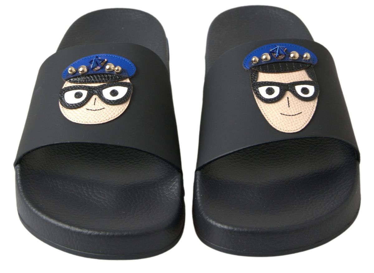 Sandalias elegantes de cuero negro