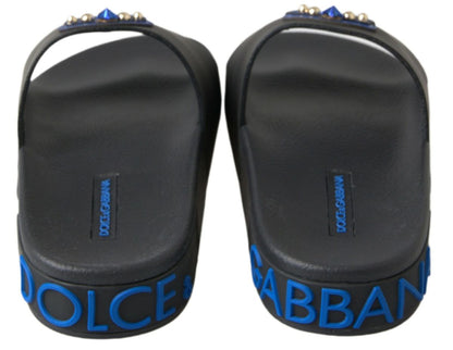 Sandalias elegantes de cuero negro