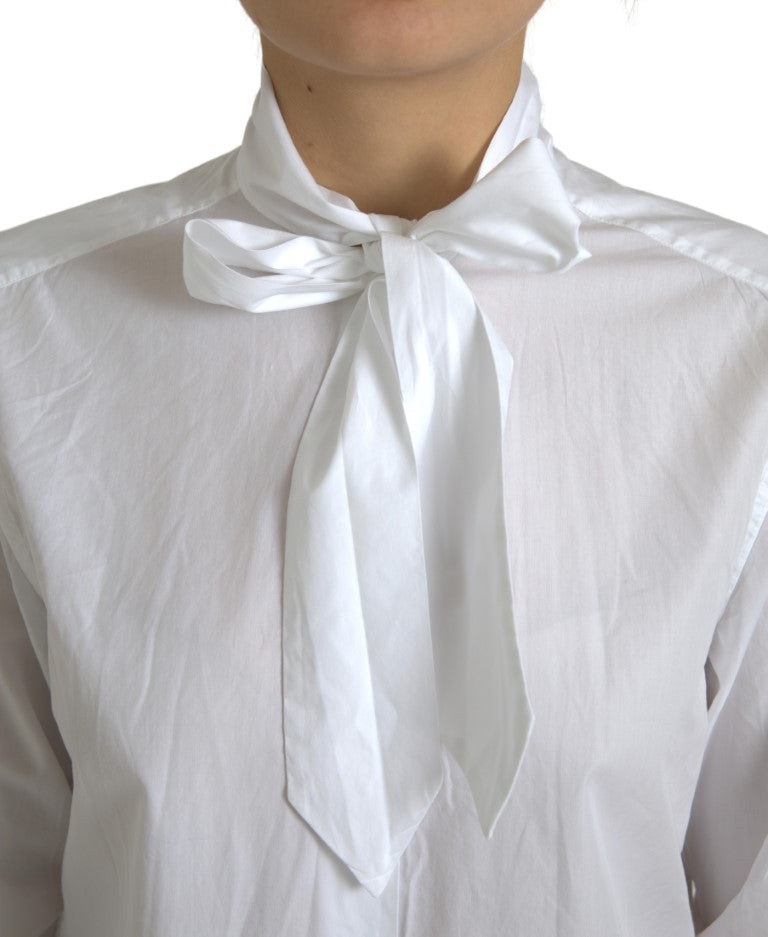 Camisa elegante de manga larga de algodón blanco