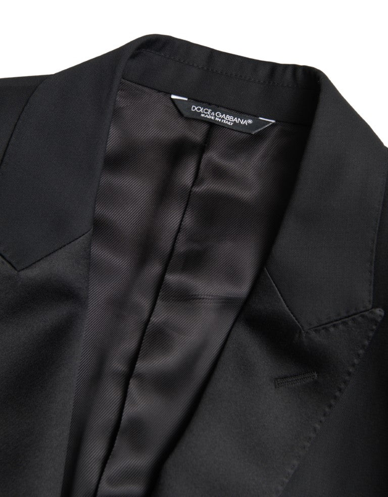 Exquisito blazer de mezcla de lana de corte entallado