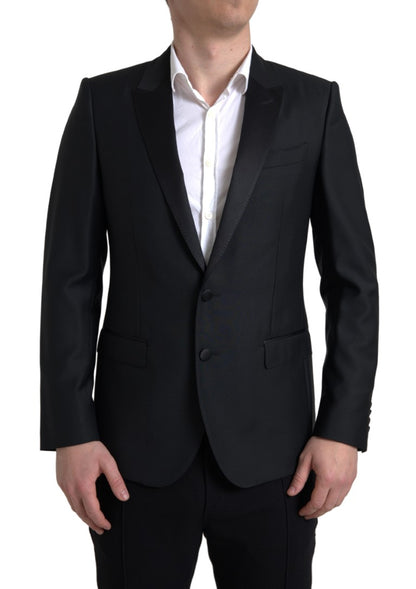 Exquisito blazer de mezcla de lana de corte entallado