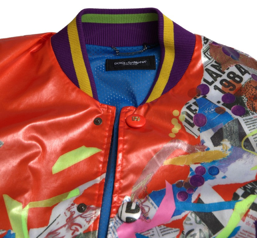 Elegante chaqueta bomber naranja - Ropa de abrigo de lujo para hombre