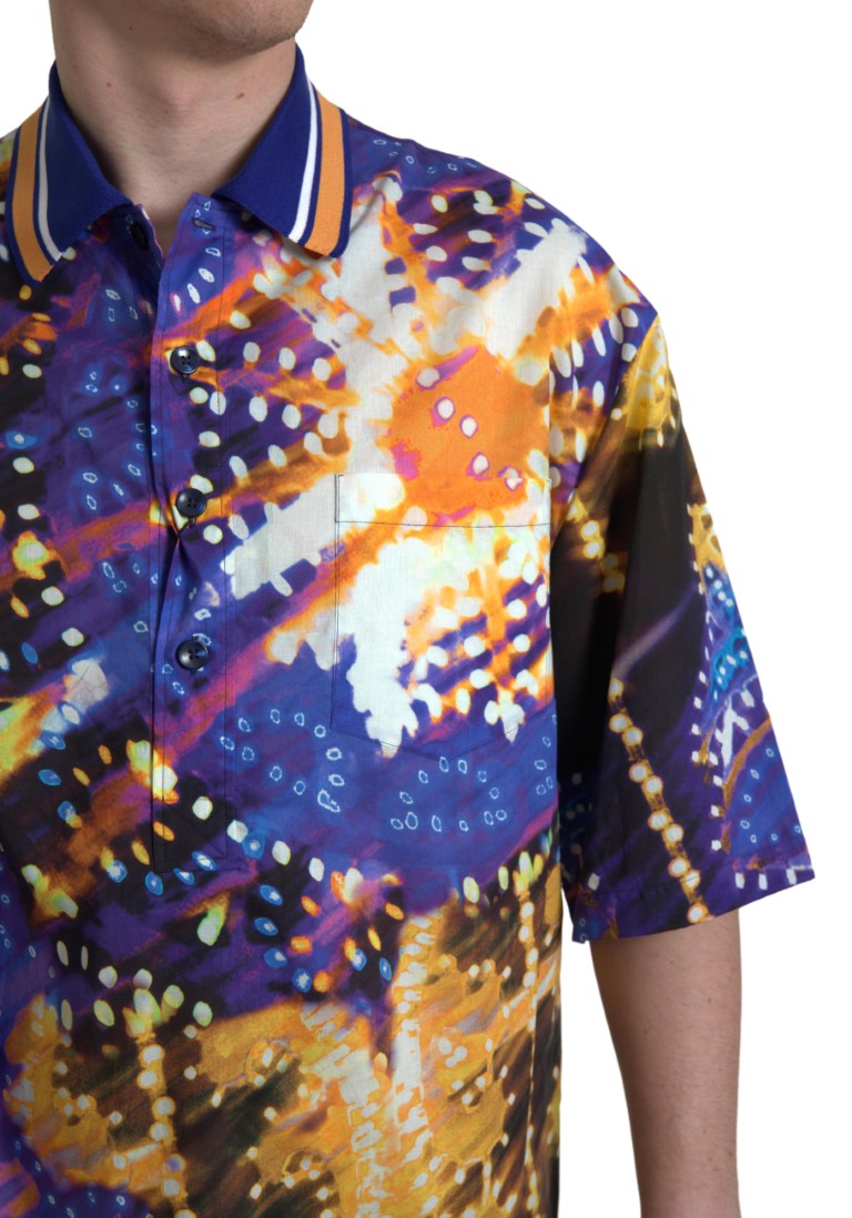 Polo de algodón multicolor con detalle de logotipo
