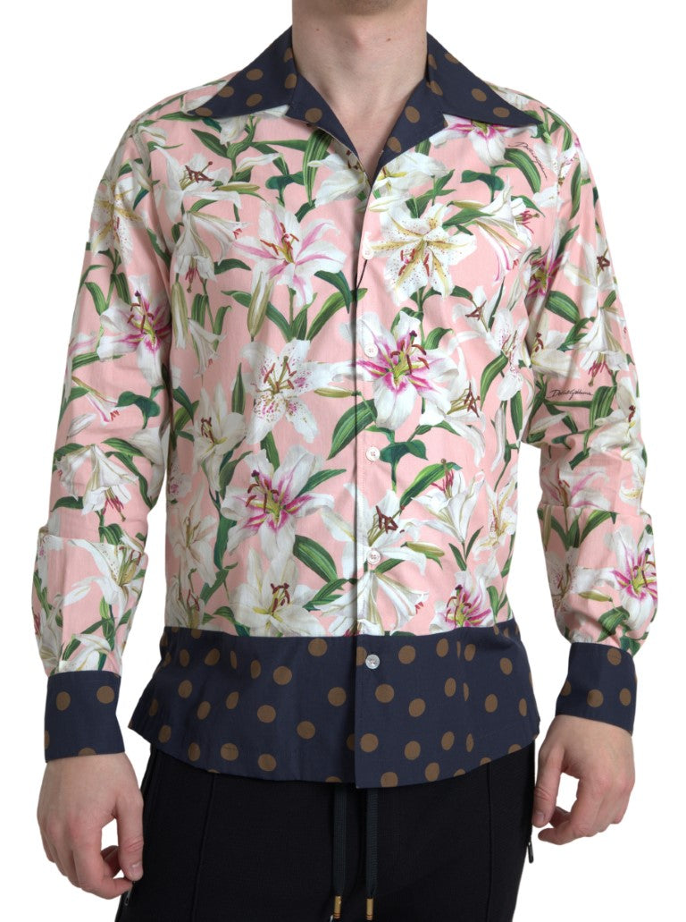 Camisa casual elegante de corte entallado en color rosa