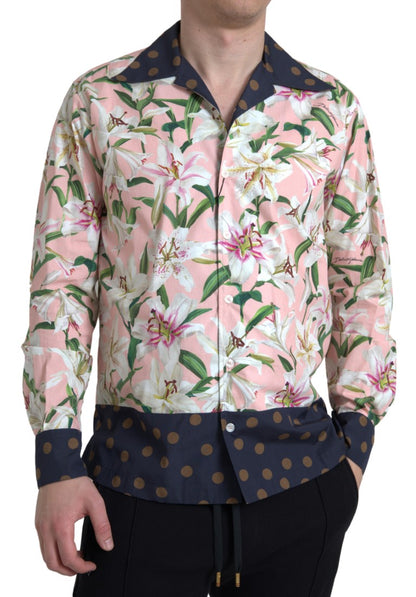 Camisa casual elegante de corte entallado en color rosa