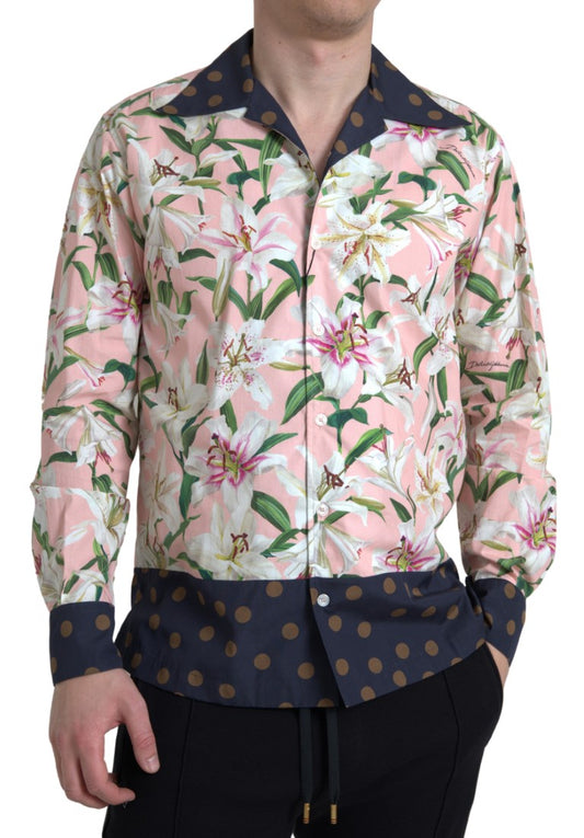 Camisa casual elegante de corte entallado en color rosa