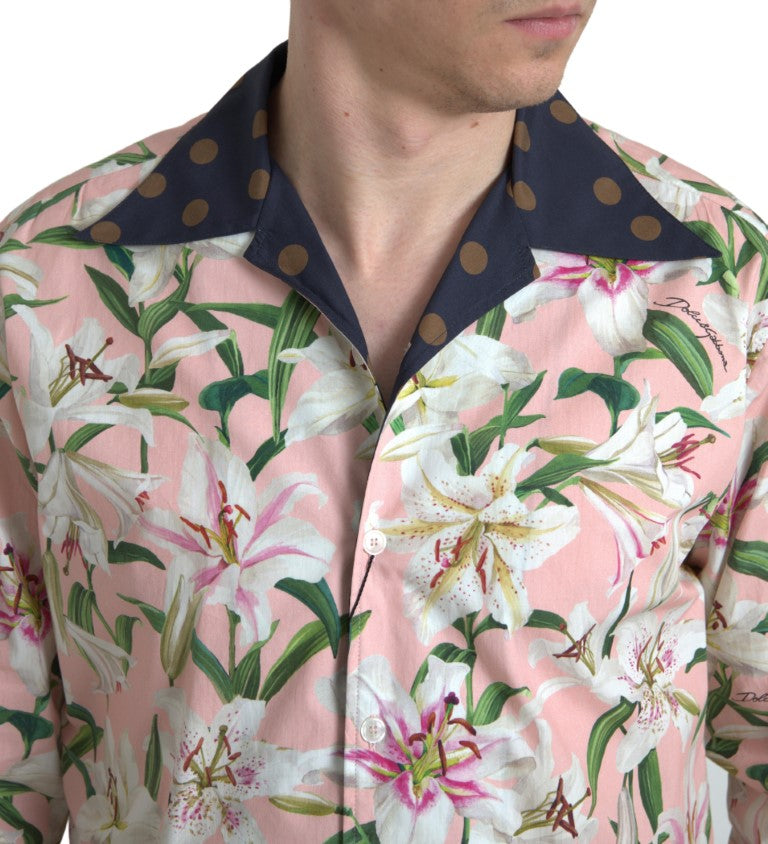 Camisa casual elegante de corte entallado en color rosa