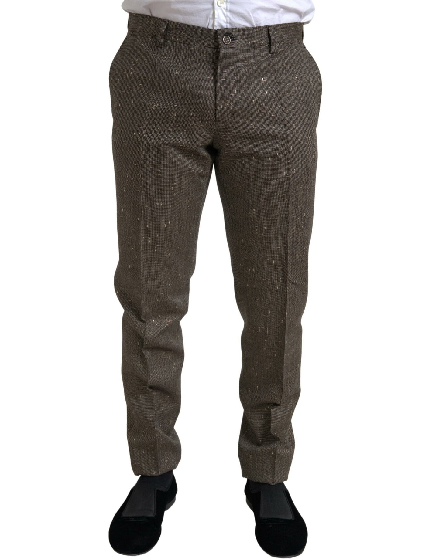 Pantalones chinos elegantes y ajustados de lana