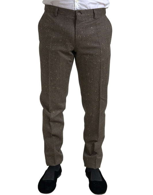Pantalones chinos elegantes y ajustados de lana