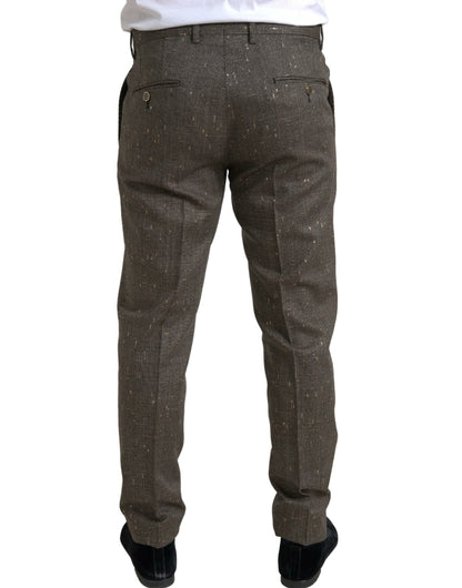 Pantalones chinos elegantes y ajustados de lana
