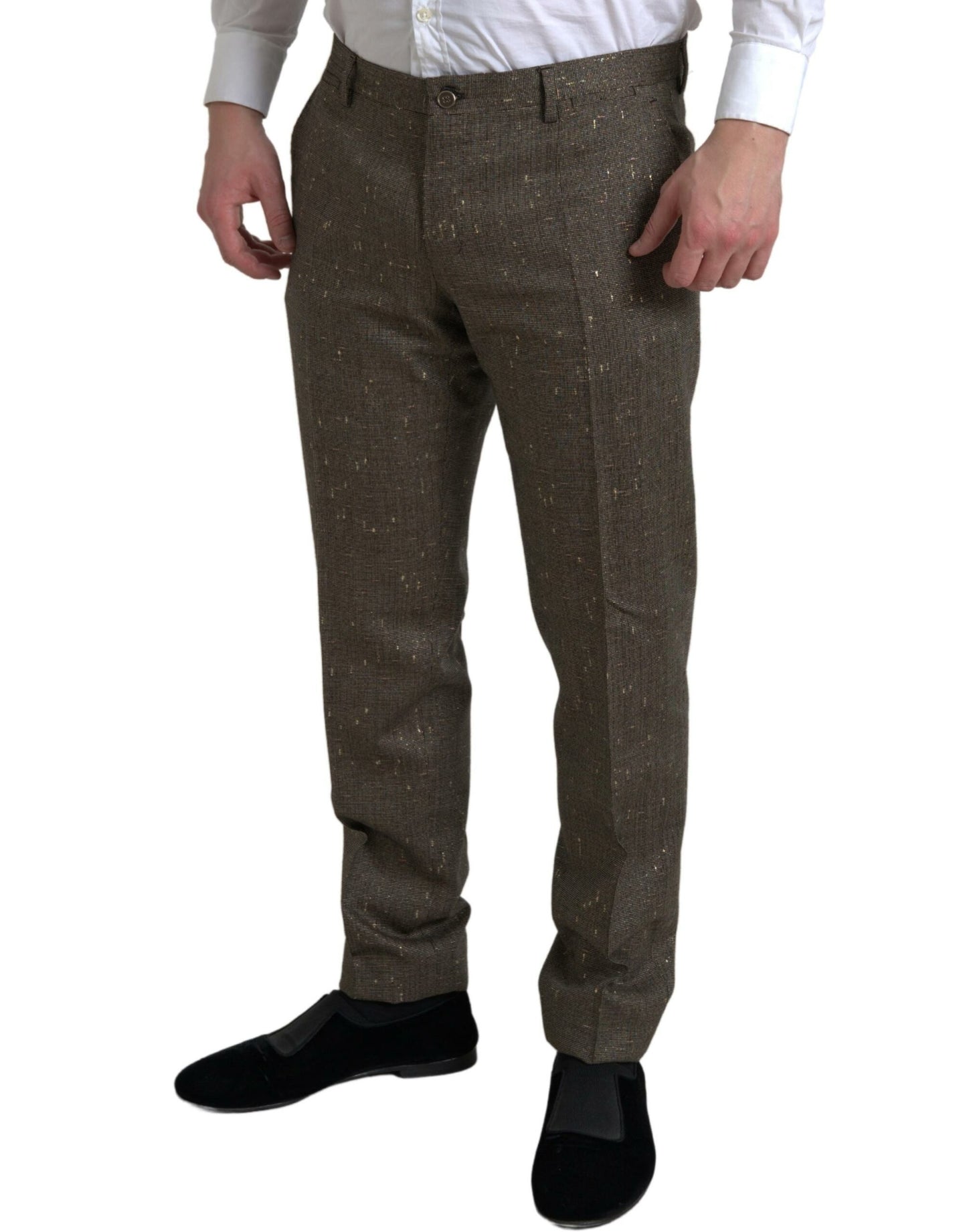 Pantalones chinos elegantes y ajustados de lana
