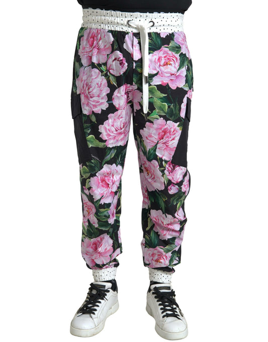 Elegantes pantalones deportivos de algodón multicolor