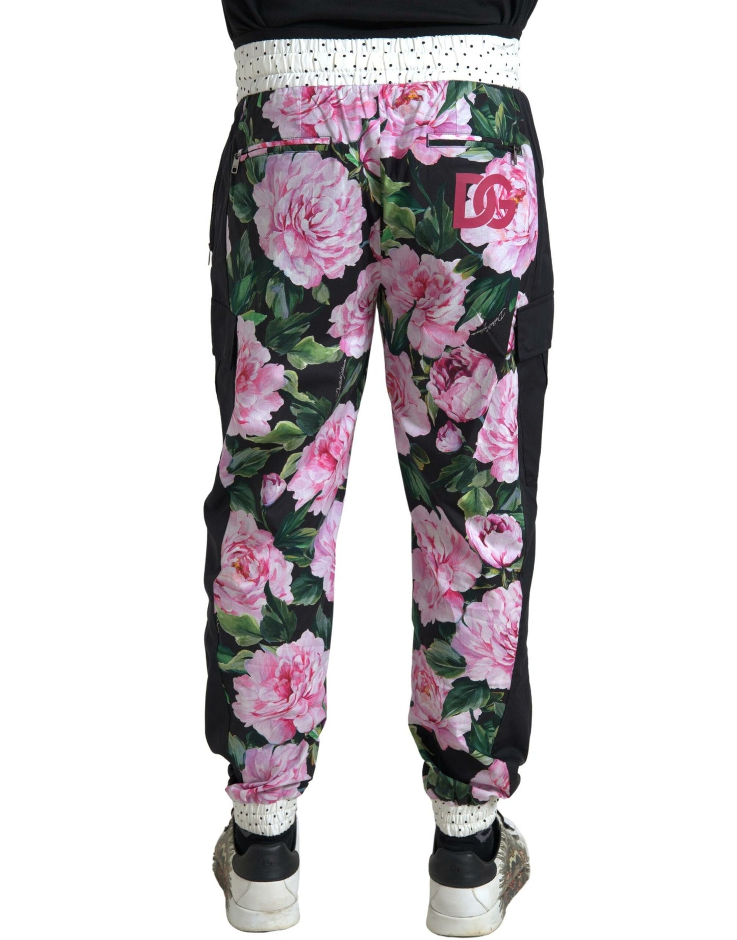 Elegantes pantalones deportivos de algodón multicolor