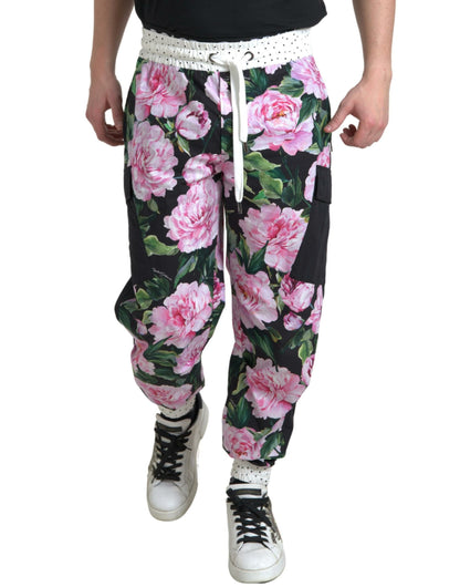 Elegantes pantalones deportivos de algodón multicolor