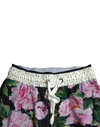 Elegantes pantalones deportivos de algodón multicolor