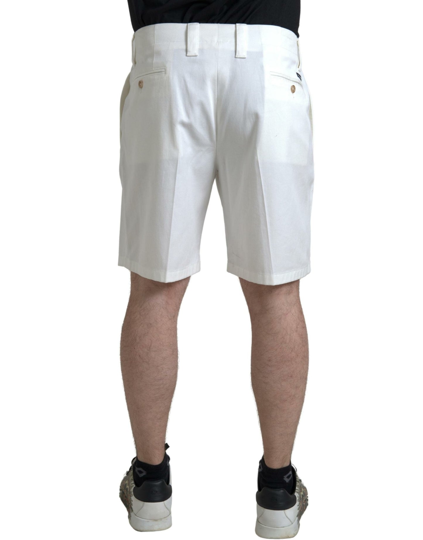 Elegantes pantalones cortos vaqueros Bermuda blancos