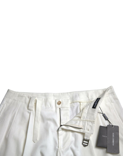 Elegantes pantalones cortos vaqueros Bermuda blancos