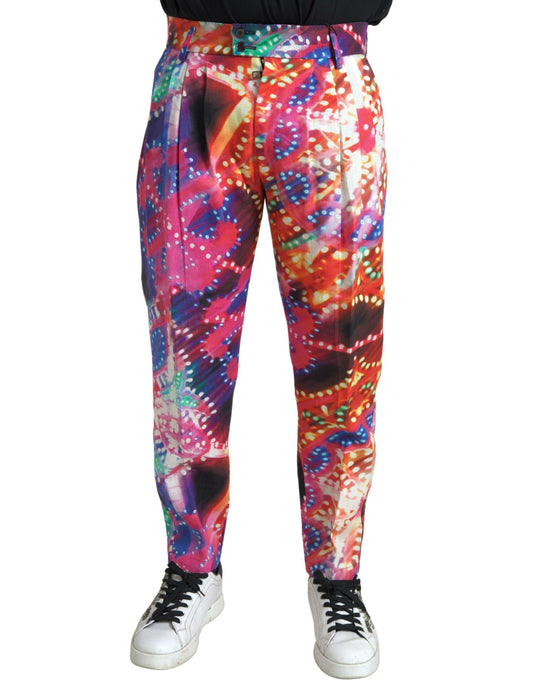Pantalones chinos de lino multicolor - Elegancia italiana