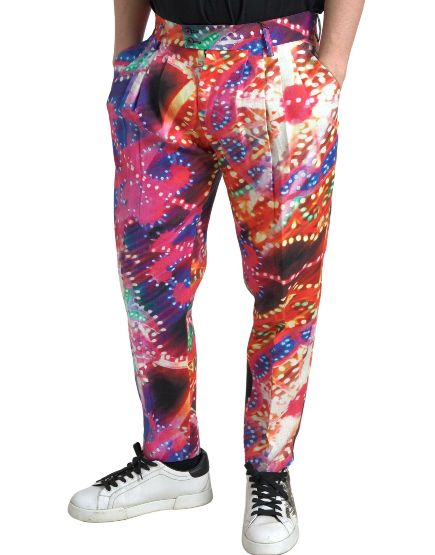 Pantalones chinos de lino multicolor - Elegancia italiana