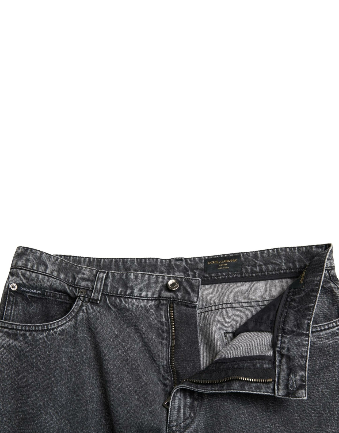 Elegantes vaqueros rectos de mezclilla gris oscuro