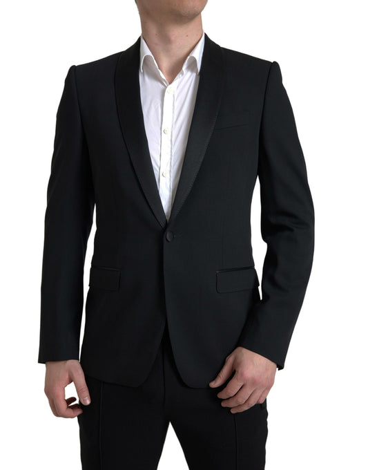 Blazer elegante de lana virgen de corte entallado