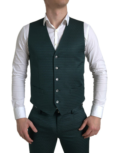 Traje de 3 piezas de corte entallado Emerald Elegance