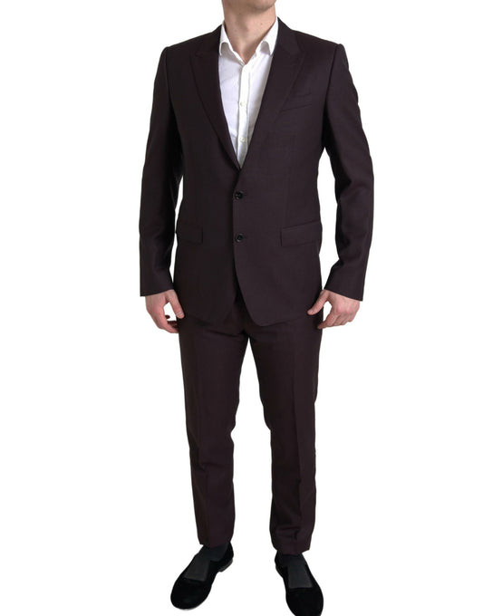 Traje de dos piezas ajustado Martini granate