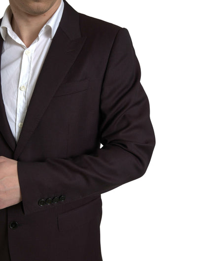 Traje de dos piezas ajustado Martini granate