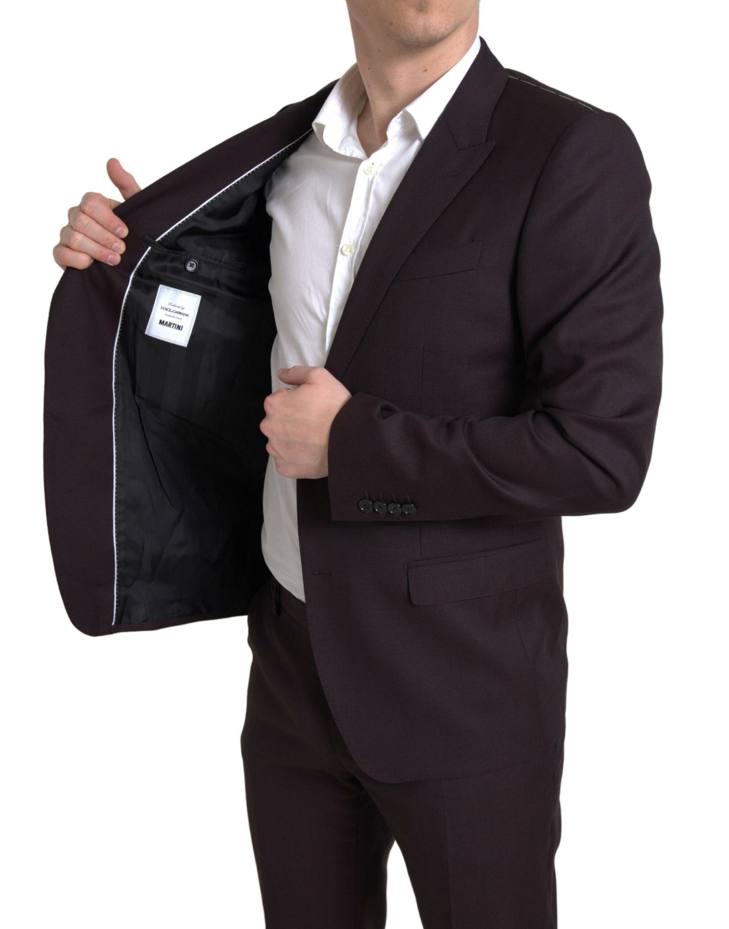 Traje de dos piezas ajustado Martini granate
