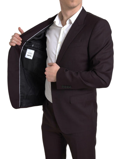 Traje de dos piezas ajustado Martini granate