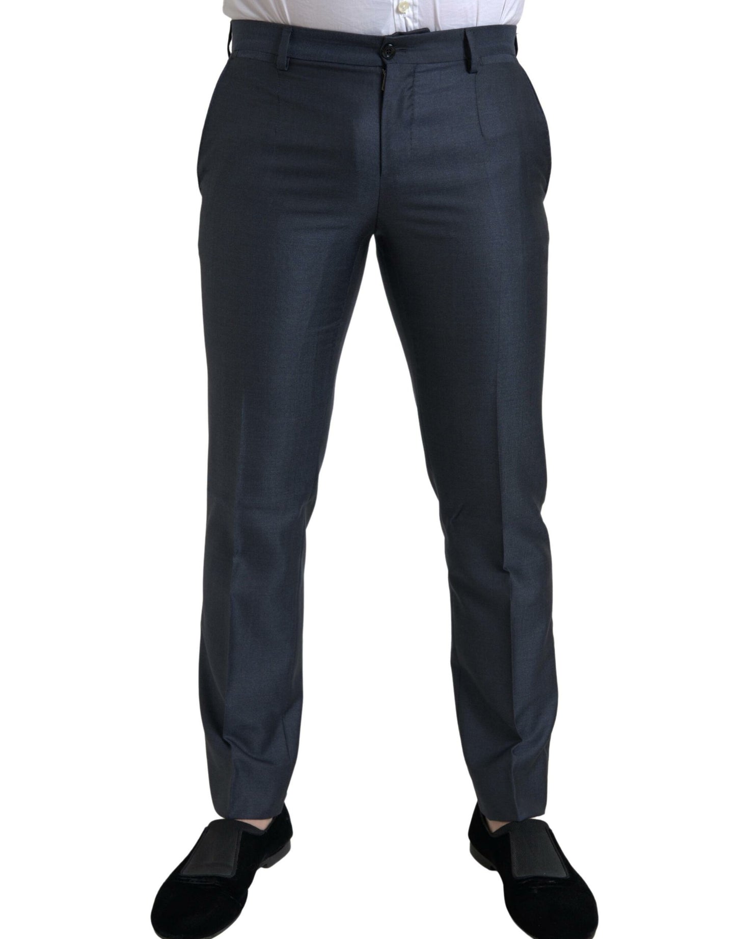 Elegante traje Martini de mezcla de seda azul