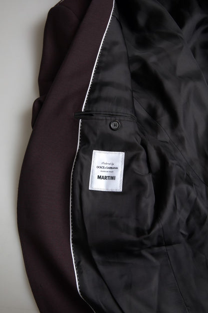 Traje de dos piezas ajustado Martini granate