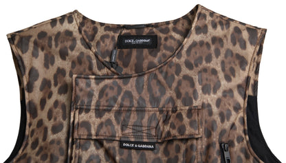 Chaleco de leopardo de seda Ropa deportiva exclusiva