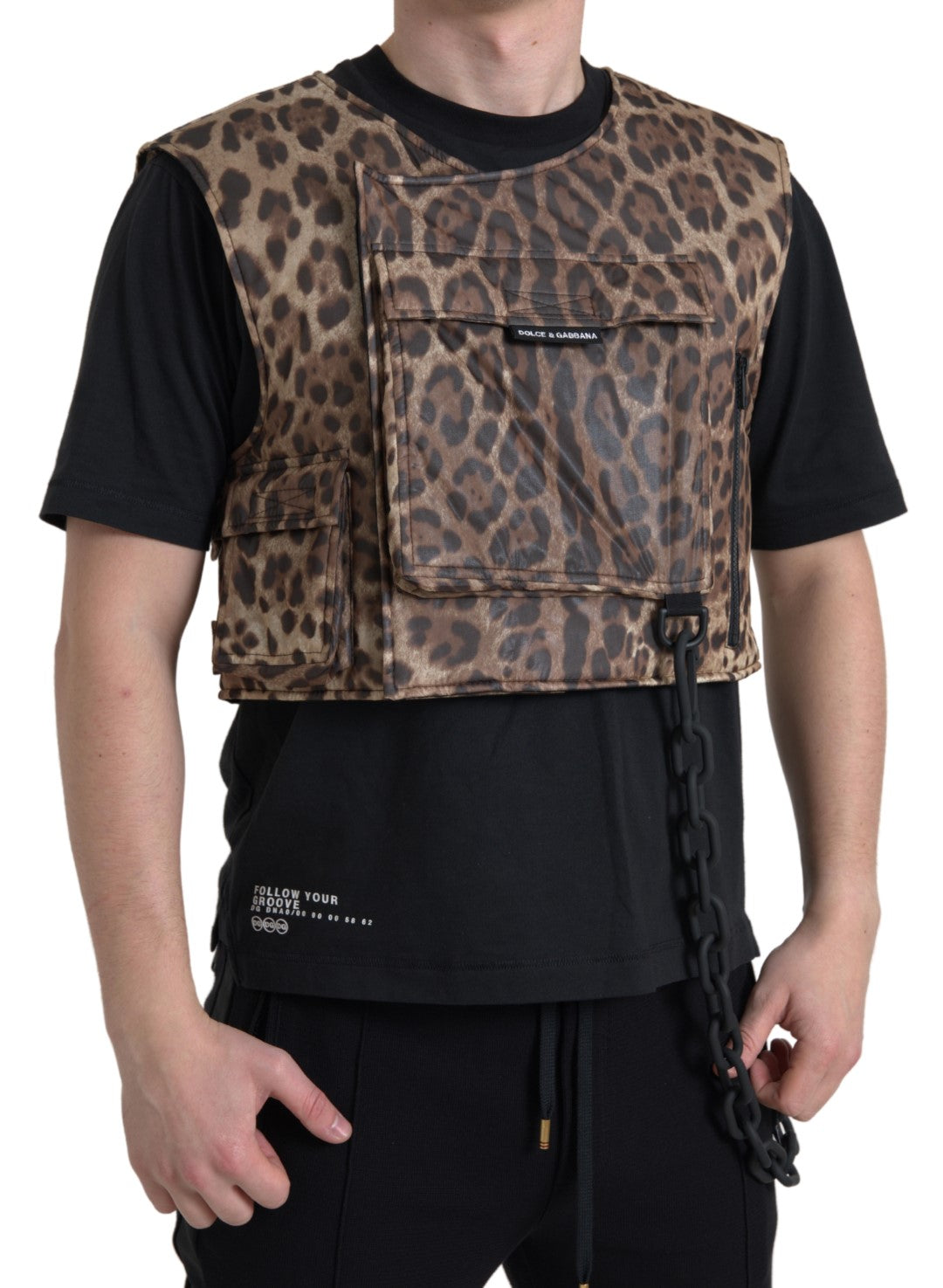 Chaleco de leopardo de seda Ropa deportiva exclusiva