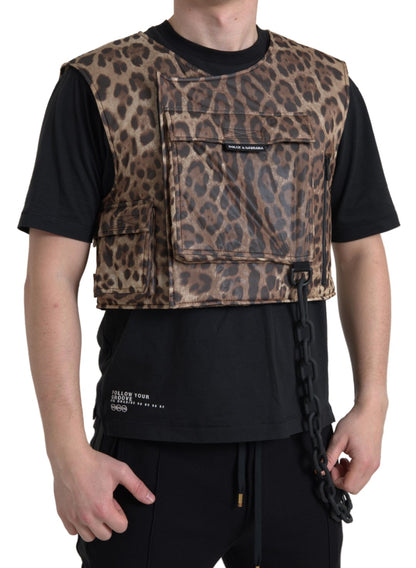 Chaleco de leopardo de seda Ropa deportiva exclusiva