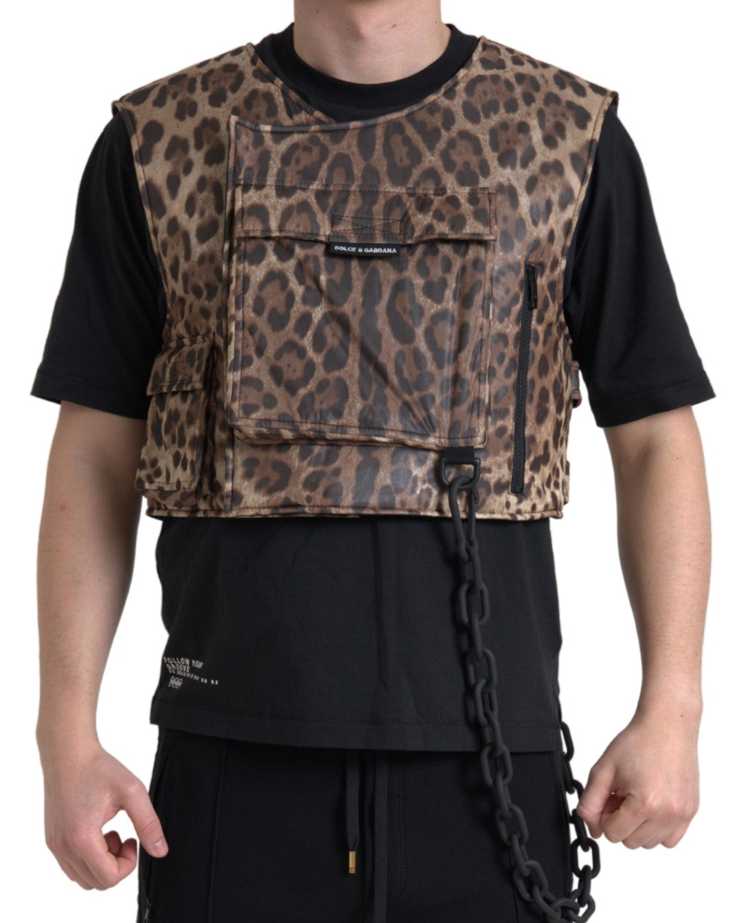 Chaleco de leopardo de seda Ropa deportiva exclusiva