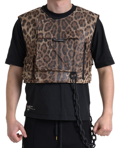 Chaleco de leopardo de seda Ropa deportiva exclusiva