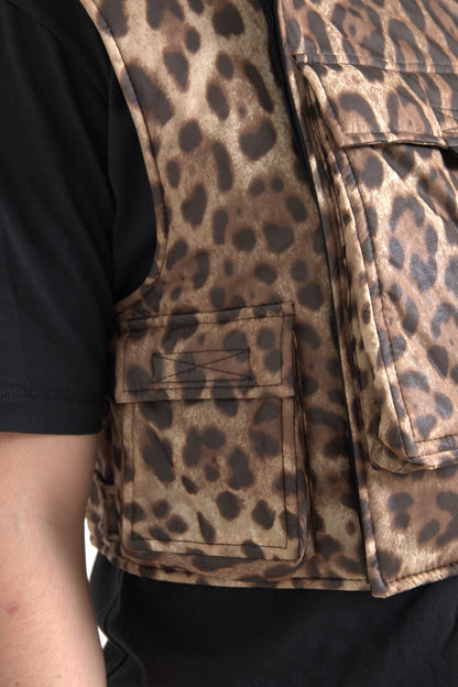 Chaleco de leopardo de seda Ropa deportiva exclusiva
