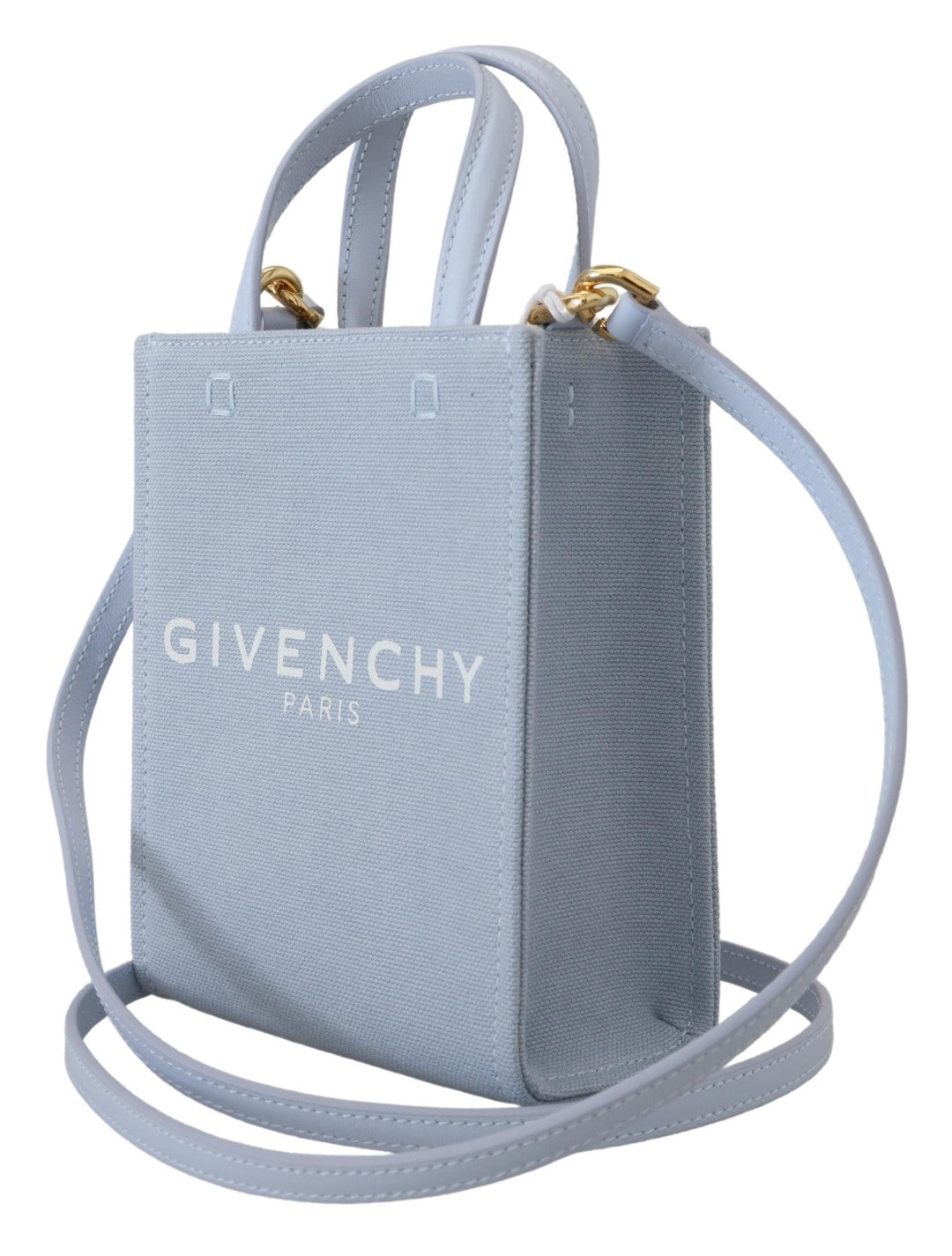 Minibolso elegante de algodón azul nube
