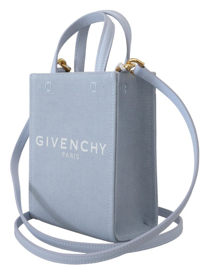 Minibolso elegante de algodón azul nube