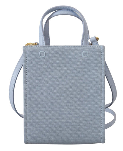 Minibolso elegante de algodón azul nube
