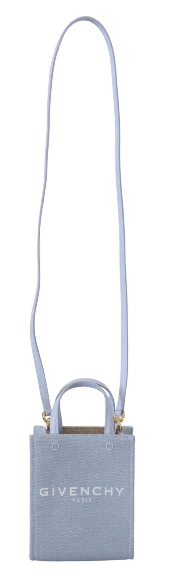Minibolso elegante de algodón azul nube