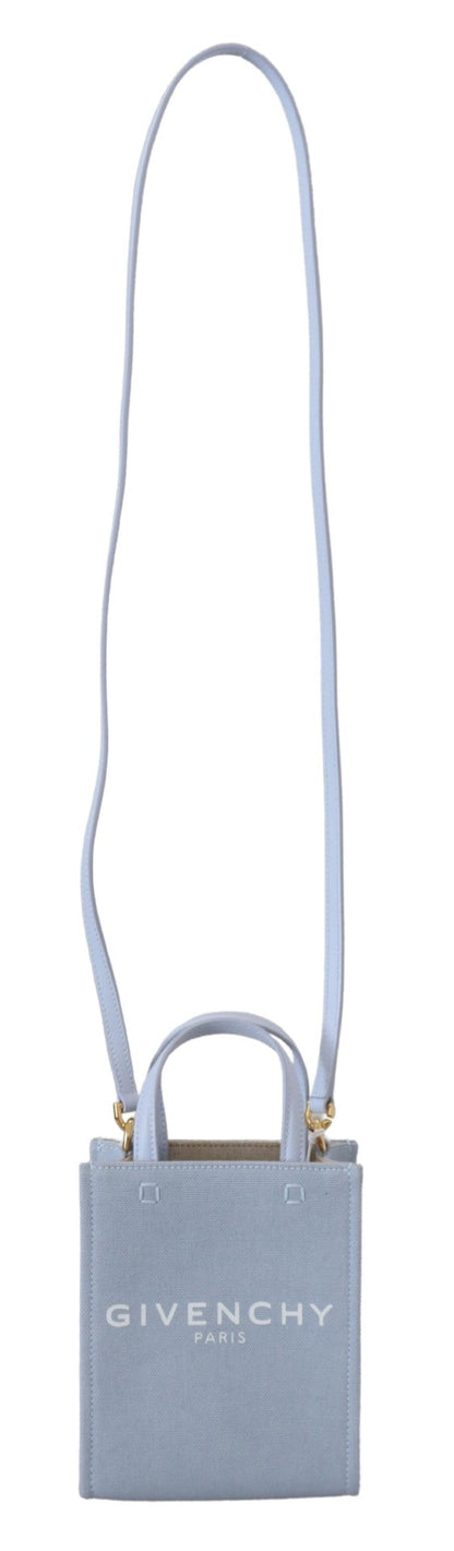 Minibolso elegante de algodón azul nube