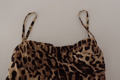 Elegante vestido de cady con estampado de leopardo