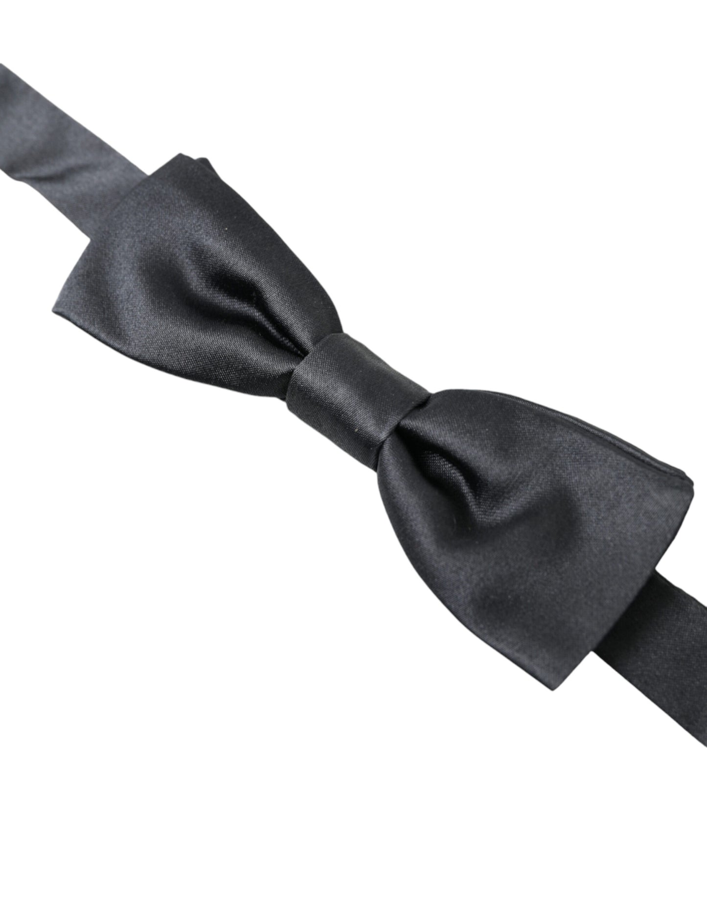 Elegante pajarita de seda gris antracita