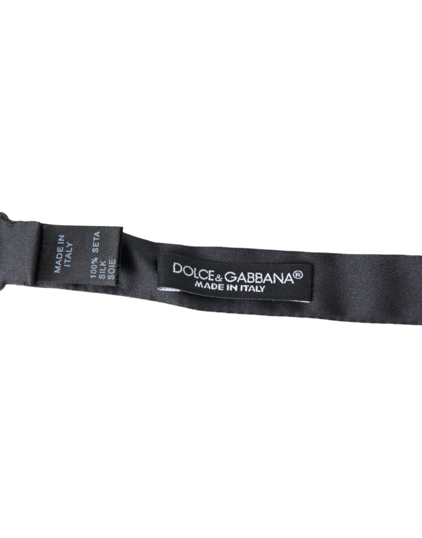 Elegante pajarita de seda gris antracita