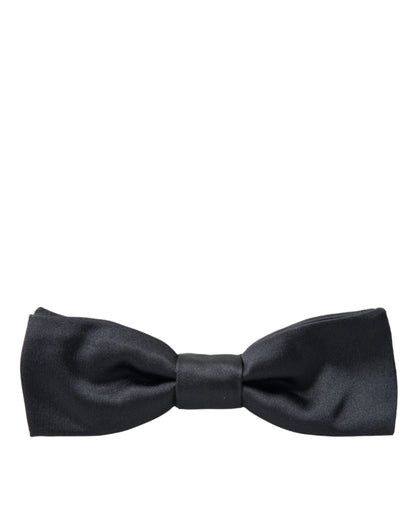 Elegante pajarita de seda gris antracita