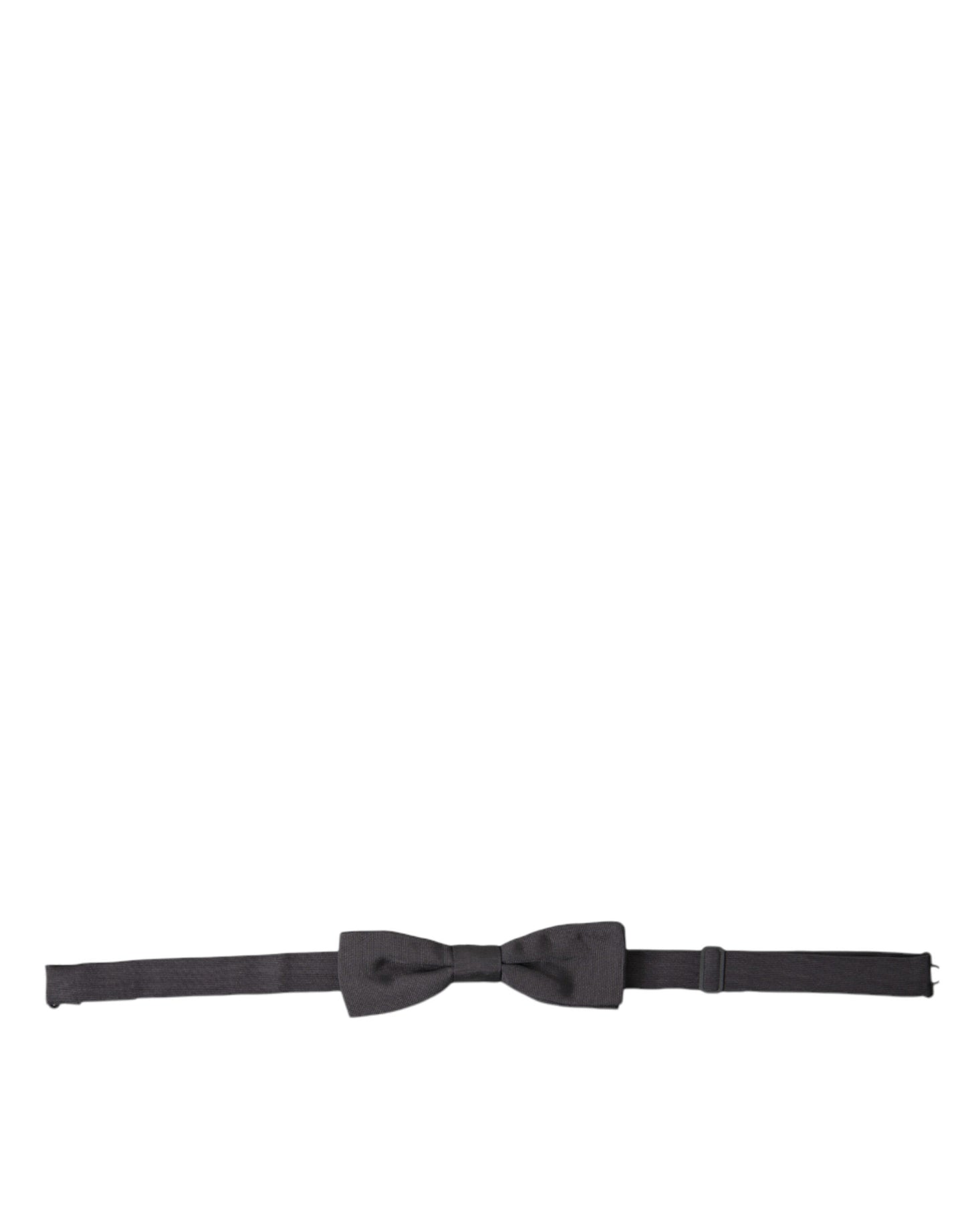 Elegante pajarita de seda gris oscuro